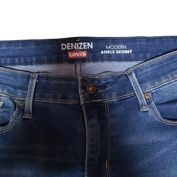 Denizen from Levi's Modern Ankle Skinny Jeans Dark Wash Size 14 - Picture 2 of 11